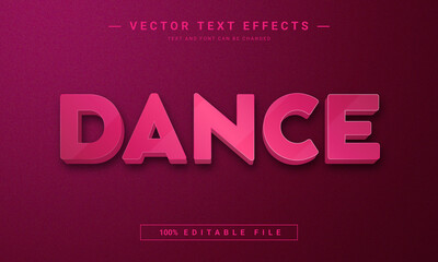 Dance editable text effect template