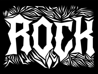 Rock Hardcore Post design template Metal style elements.
