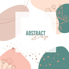 Abstract background. Modern design template in minimal style. Stylish cover for beauty presentation, branding design.