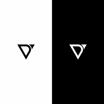 letter DV, VD arrow logo