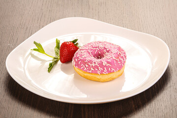 Glaze cundy donut with chocolate