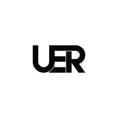 uer initial letter monogram logo design