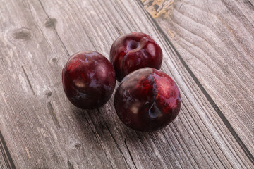 Ripe and sweet purple plum