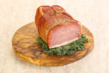 Delicous pork cured meat isolated