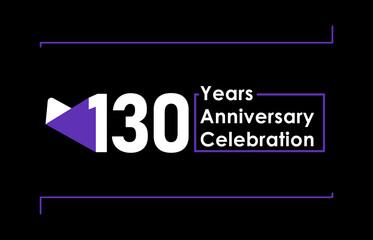 130 Years Anniversary Celebration Vector Template Design