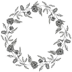 Fototapeta premium Floral wreath.