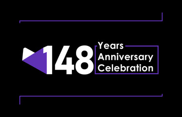 148 Years Anniversary Celebration Vector Template Design
