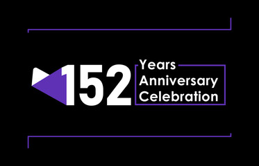 152 Years Anniversary Celebration Vector Template Design
