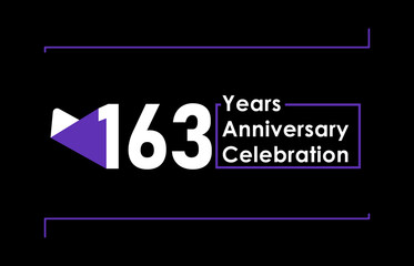 163 Years Anniversary Celebration Vector Template Design