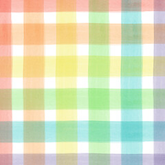 Rainbow Watercolor Checkered Pattern