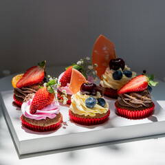cupcake with strawberry