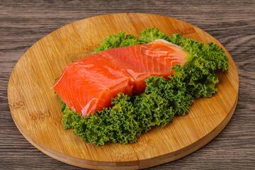 Salmon fillet slice for cooking