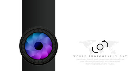 world photography day. Camera Lens Illustrations. vector