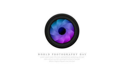 world photography day. Camera Lens Illustrations. vector