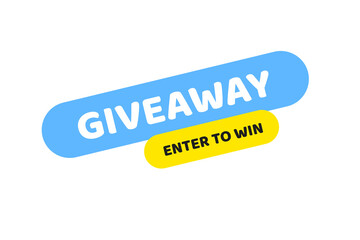 Giveaway steps for social media contest design concept