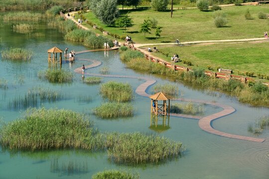 Park Gr&oacute;dek, dawny Kamieniołom, Polskie Malediwy, w Jaworznie na Śląsku