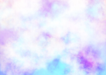 紫と水色の雲の水彩テクスチャ