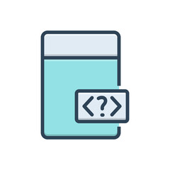 Color illustration icon for php