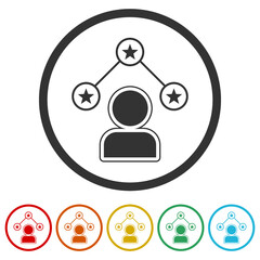 Fototapeta premium Skill ring icon isolated on white background