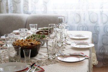 View on the served table