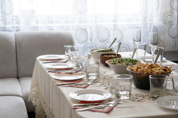 View on the served table