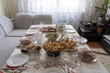 View on the served table