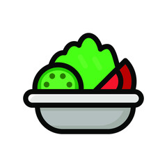 salad icon illustration vector graphic