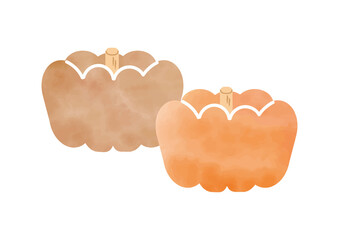 水彩風のかぼちゃ