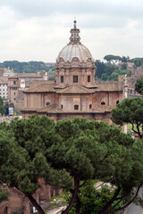 Fototapeta na wymiar Church of Santi Luca e Martina in Rome