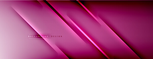 Abstract background - lines composition created with lights and shadows. Technology or business digital template. Trendy simple fluid color gradient abstract background with dynamic