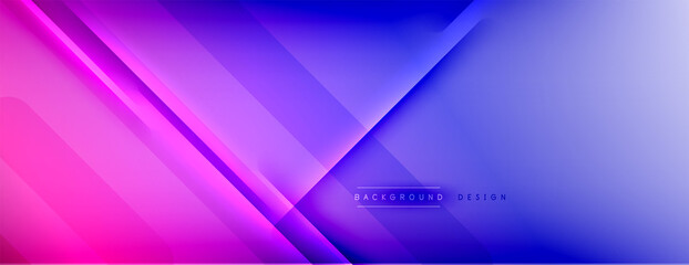 Abstract background - lines composition created with lights and shadows. Technology or business digital template. Trendy simple fluid color gradient abstract background with dynamic