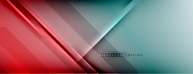 Abstract background - lines composition created with lights and shadows. Technology or business digital template. Trendy simple fluid color gradient abstract background with dynamic