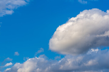 Obraz premium Cloudscape.Dramatic sky with stormy clouds,Nature clouds background