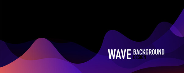 Abstract background - shiny fluid gradients and overlapping waves. Vector Illustration For Wallpaper, Banner, Background, Landing Page