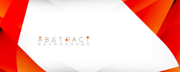 Minimal abstract background - color overlapping shapes on white with shadow lines. Vector Illustration For Wallpaper, Banner, Background, Landing Page