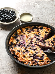 cottage cheese casserole with blueberries