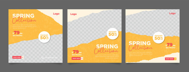 Spring sale for social media post