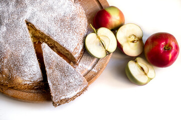 Homemade Organic Apple Pie Dessert Ready to Eat.