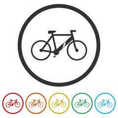 Fototapeta premium Electric bike rechargeable battery ring icon