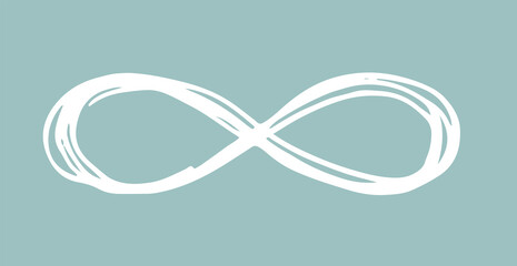 Infinity hand-drawn, vector illustration.