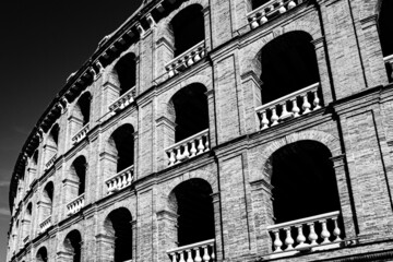 Fassade Stierkampf Arena in Valencia