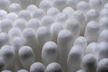 Close up of cotton buds detail, softness and clean concept, pattern design for abstract 