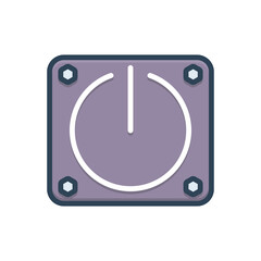 Color illustration icon for off