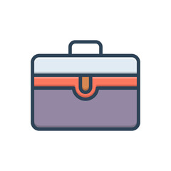 Color illustration icon for business