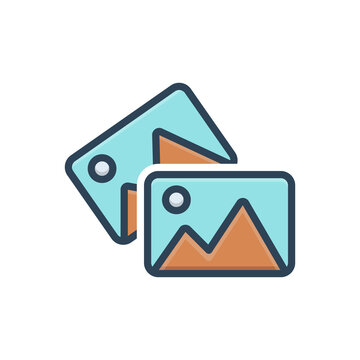 Color illustration icon for images