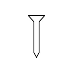nail icon vector bolt sign