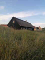 Fototapeta premium Old traditional Danish Design Half Timbering houses in Skagen in Northern Jutland, Denmark