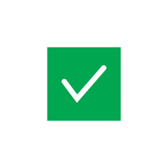 Green check mark icon. Vector check icon