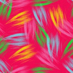colorful feathers seamless abstract pattern background fabric fashion design print wrapping paper digital illustration texture wallpaper colorful print watercolor paint 