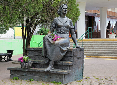 Yeysk, Russia. Monument to the famous Soviet actress Nonna Mordyukova. The British "Who Is Who" encyclopedia has included Nona Mordyukova among the top 20 actresses of the 20th century.